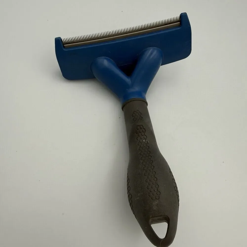 Authentic FURminator Undercoat deShedding Tool Large Dog Blue Brush FURejector
